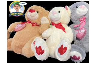 32" HEART BEAR-6ct Case - $14ea